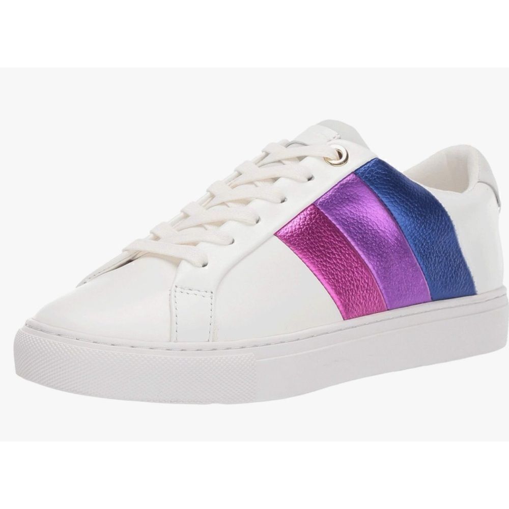 Kurt Geiger London Lane Rainbow Multi/Other Leather Sneakers Size 40 - Picture 2 of 13